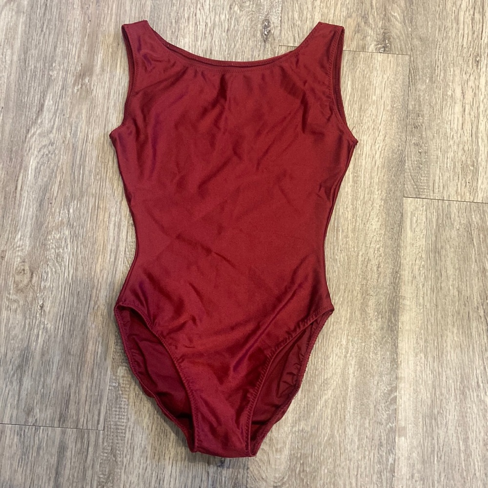 Metallic red body suit